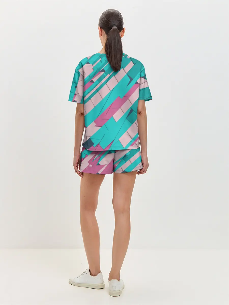 Женская пижама с шортами / Геометрическая Абстракция