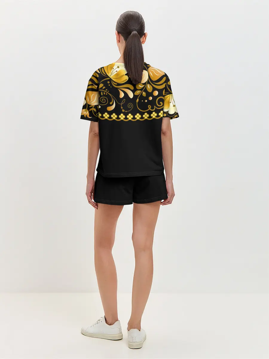 Женская пижама с шортами / Цветы