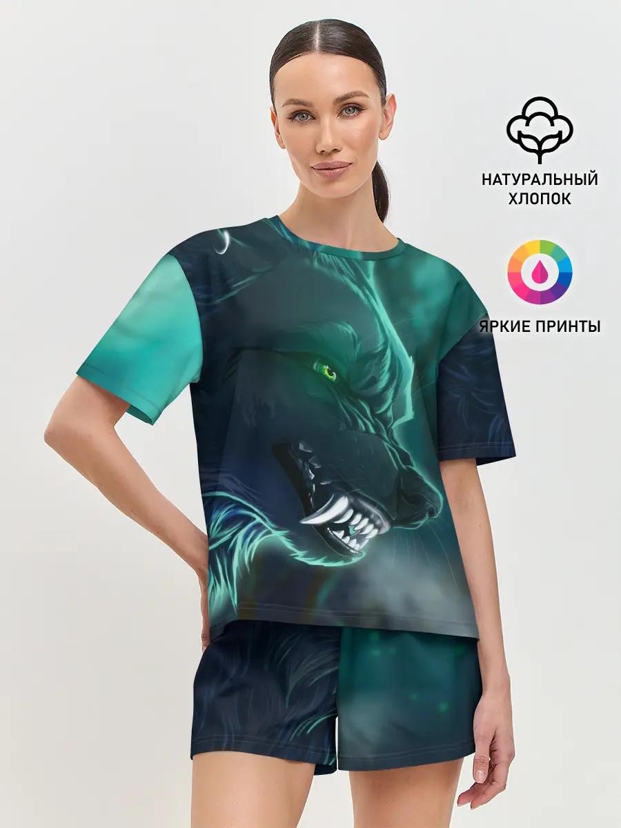 Женская пижама с шортами / ВОЛЧИЙ ОСКАЛ