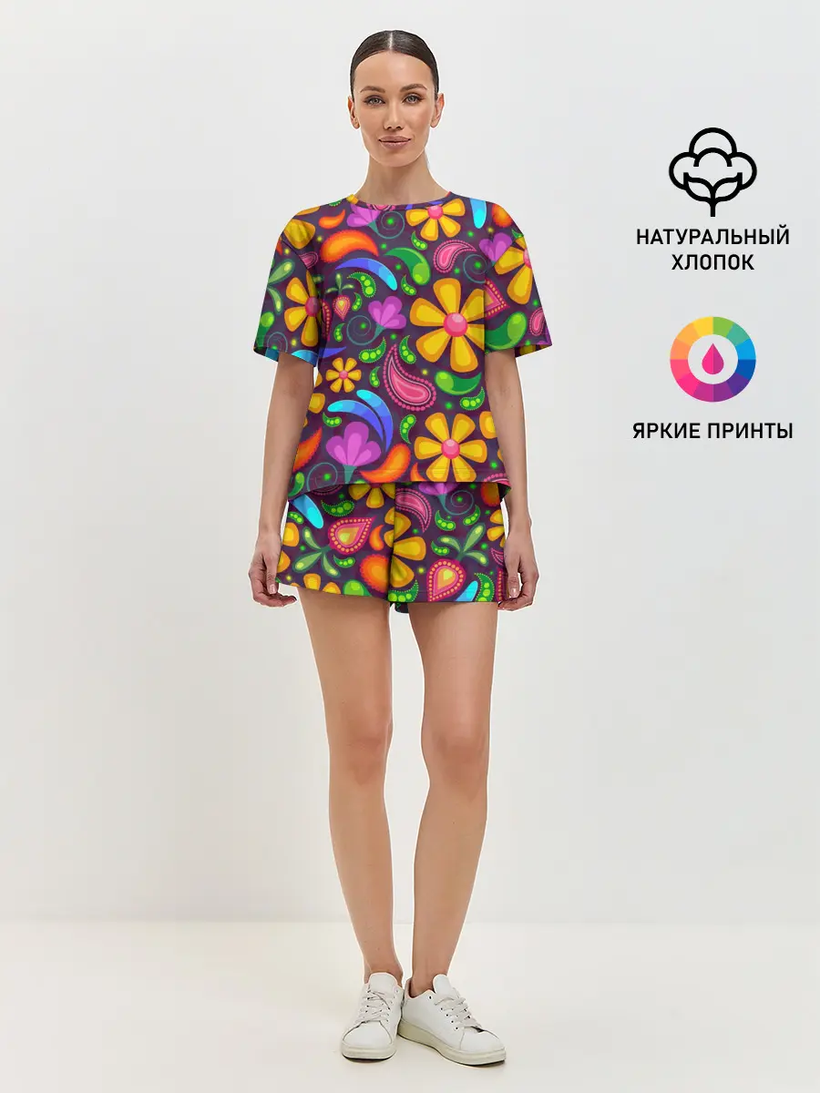 Женская пижама с шортами / Пляжная