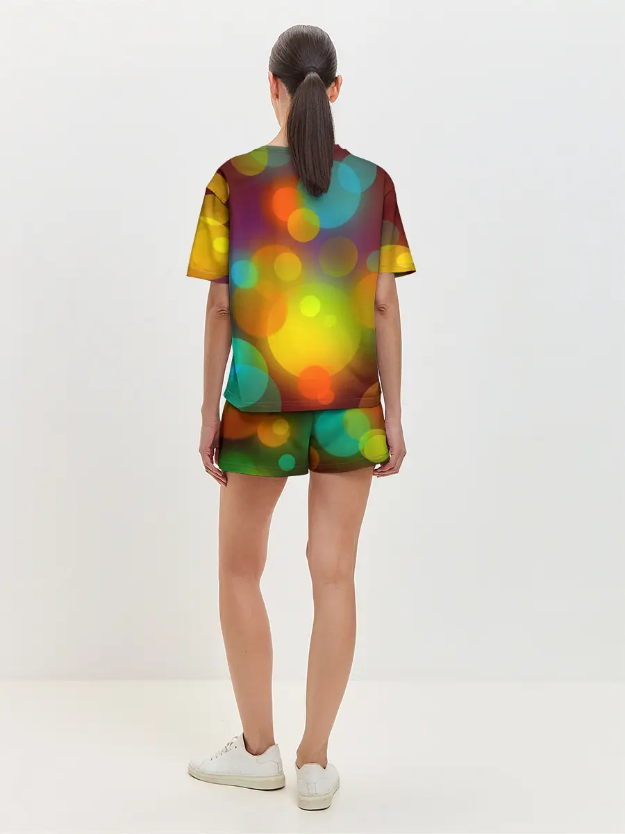 Женская пижама с шортами / Цветные блики