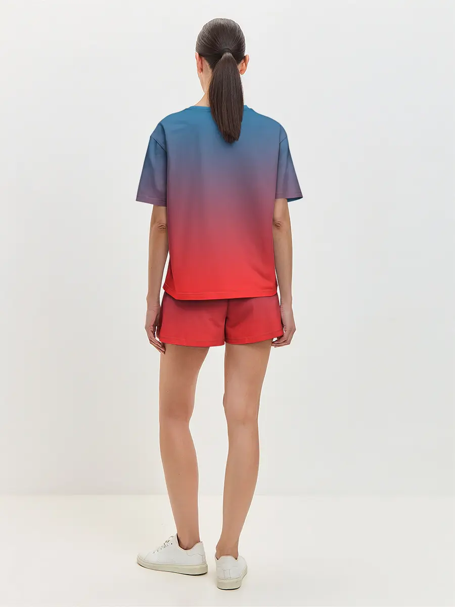 Женская пижама с шортами / Градиентовая