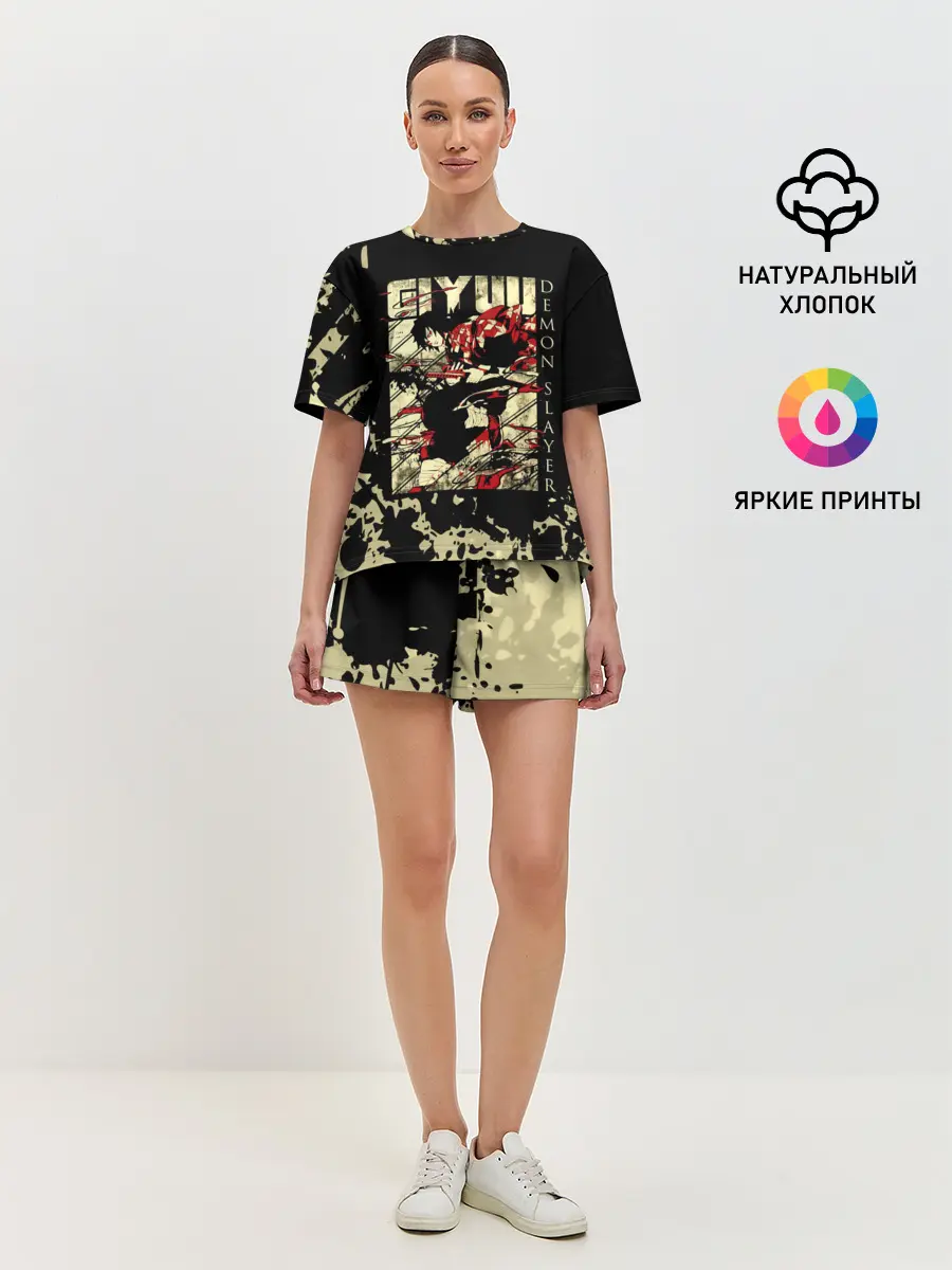 Женская пижама с шортами / GIYU Demon Slayer