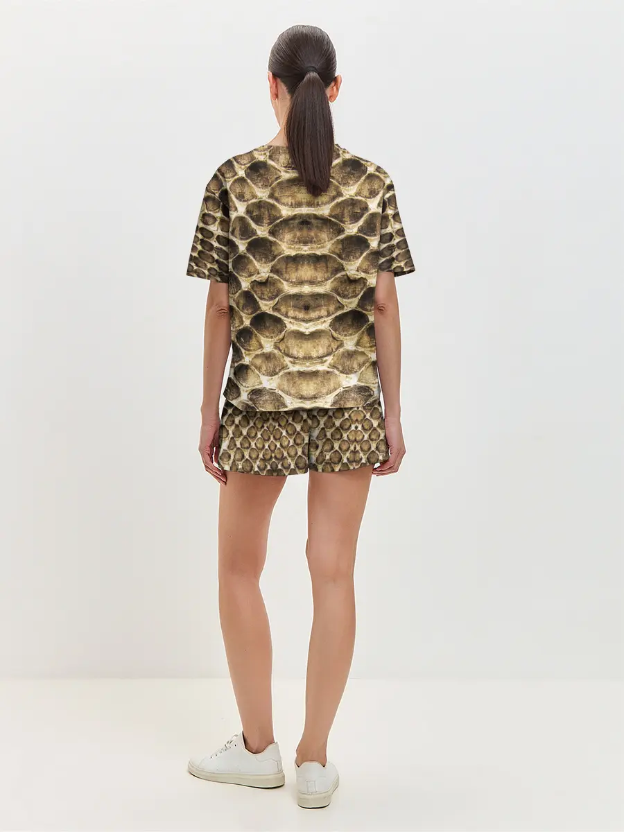 Женская пижама с шортами / Змеиная кожа