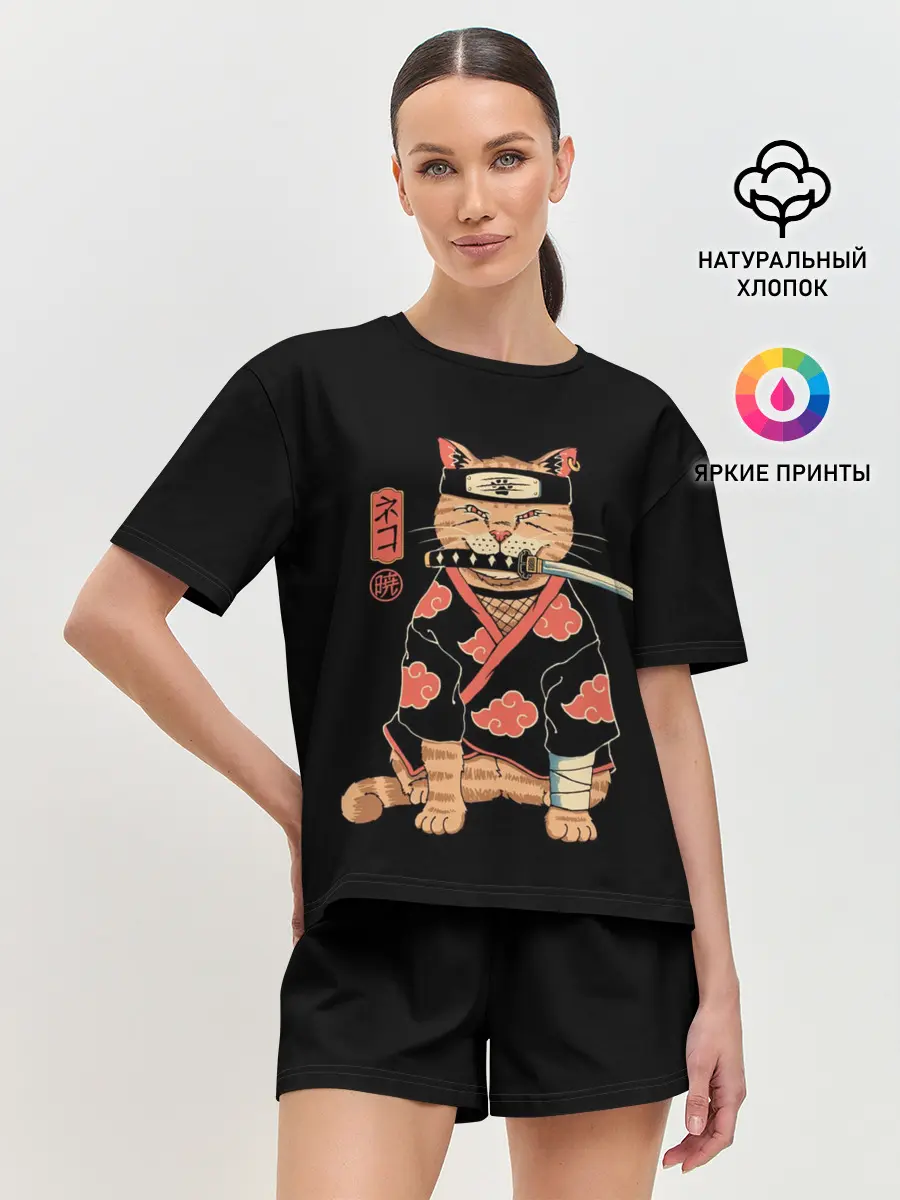 Женская пижама с шортами / ITACHI CAT