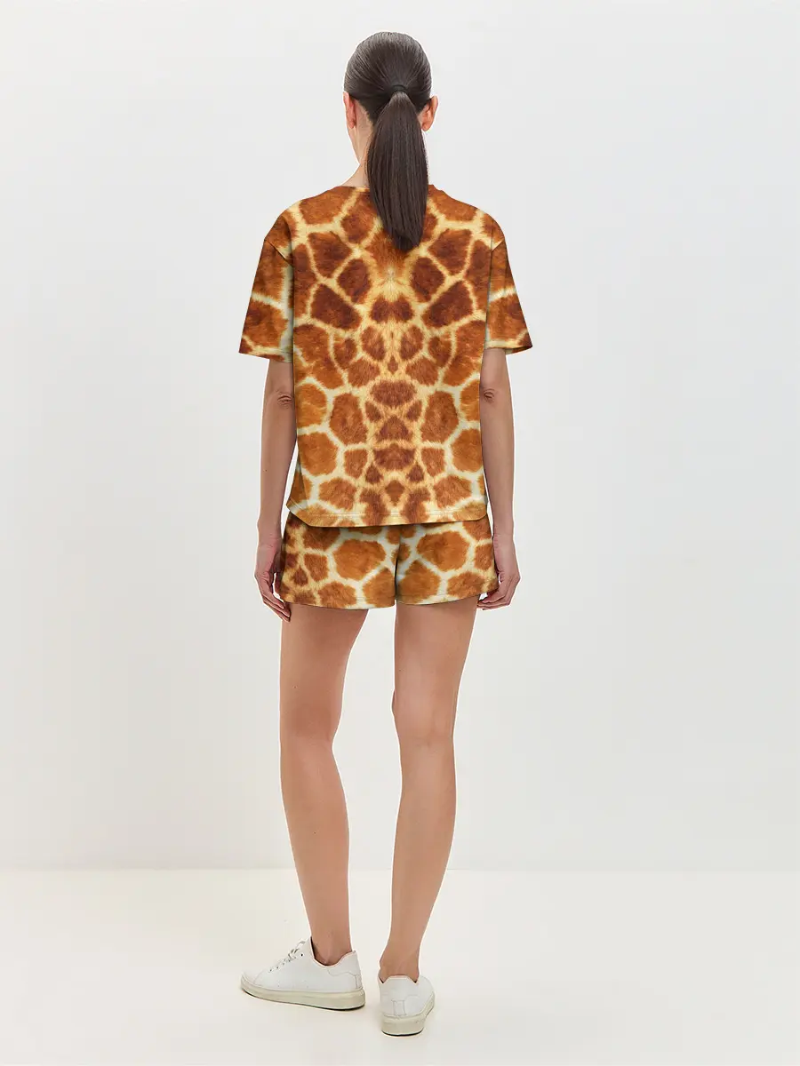 Женская пижама с шортами / Жираф