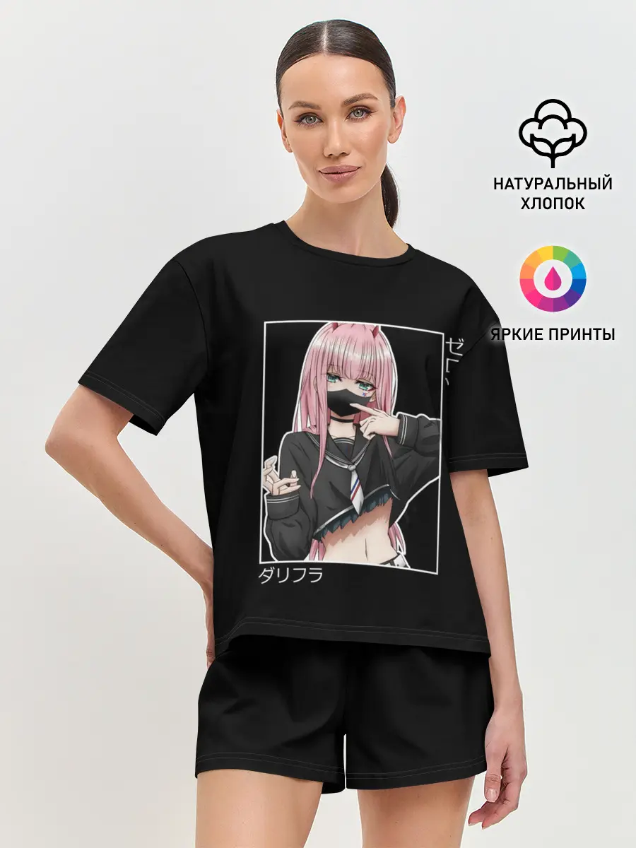 Женская пижама с шортами / Zero Two