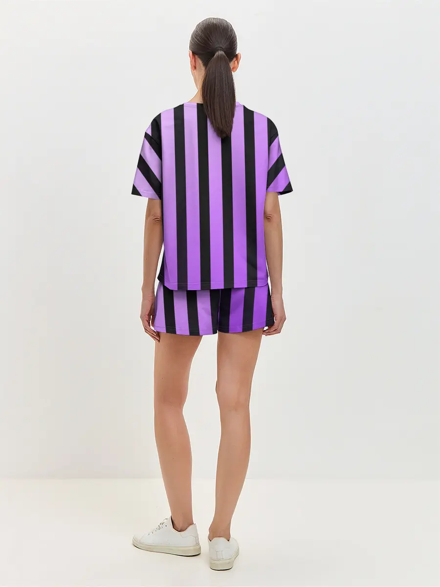 Женская пижама с шортами / Полосатость