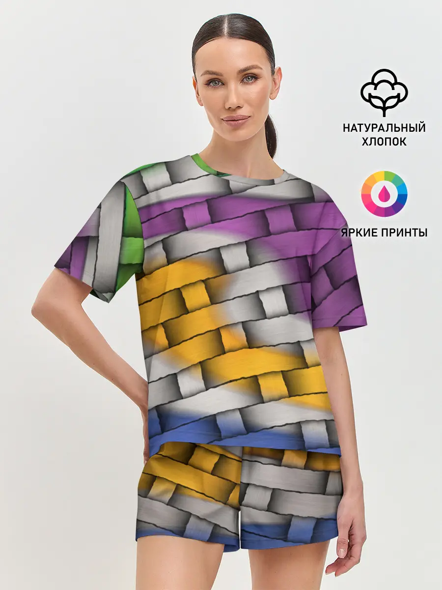 Женская пижама с шортами / АБСТРАКТ