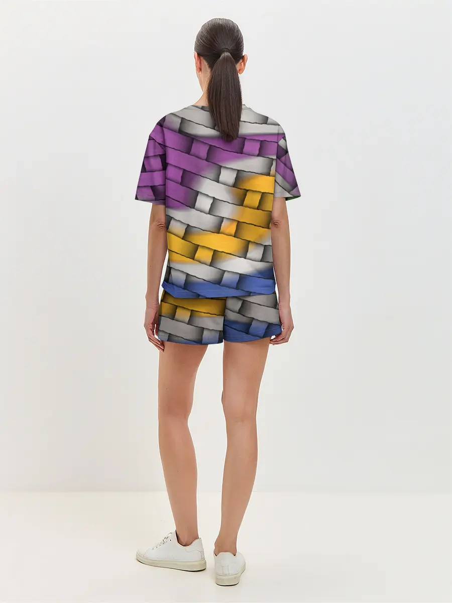 Женская пижама с шортами / АБСТРАКТ