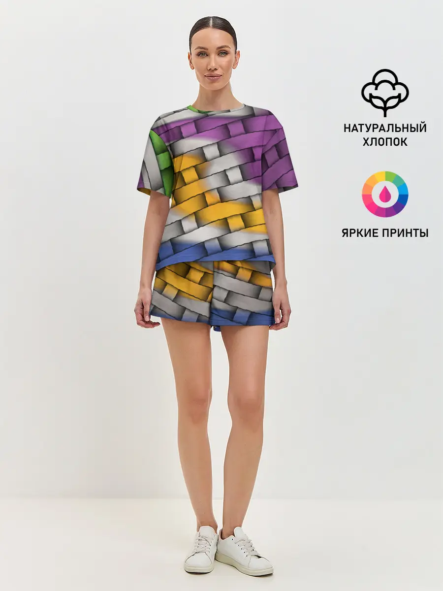 Женская пижама с шортами / АБСТРАКТ