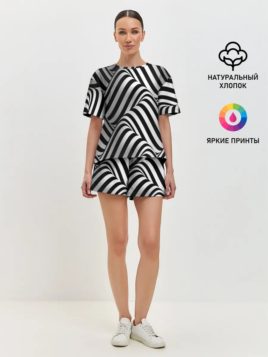 Женская пижама с шортами / 3D Иллюзия