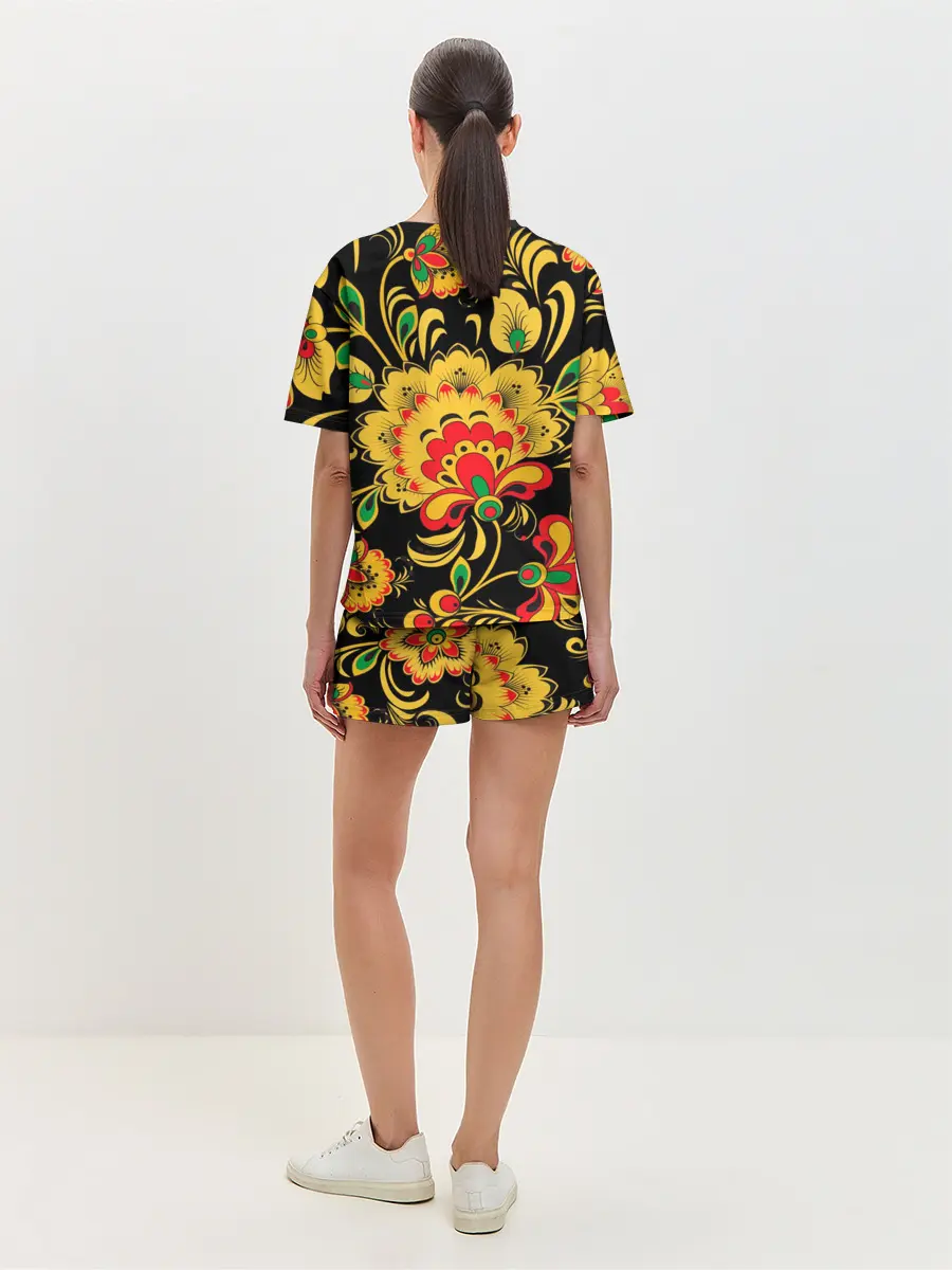 Женская пижама с шортами / Хохлома