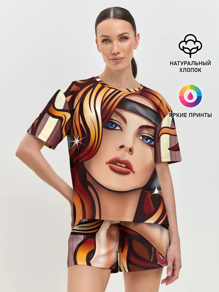 Женская пижама с шортами / ДЕВУШКА