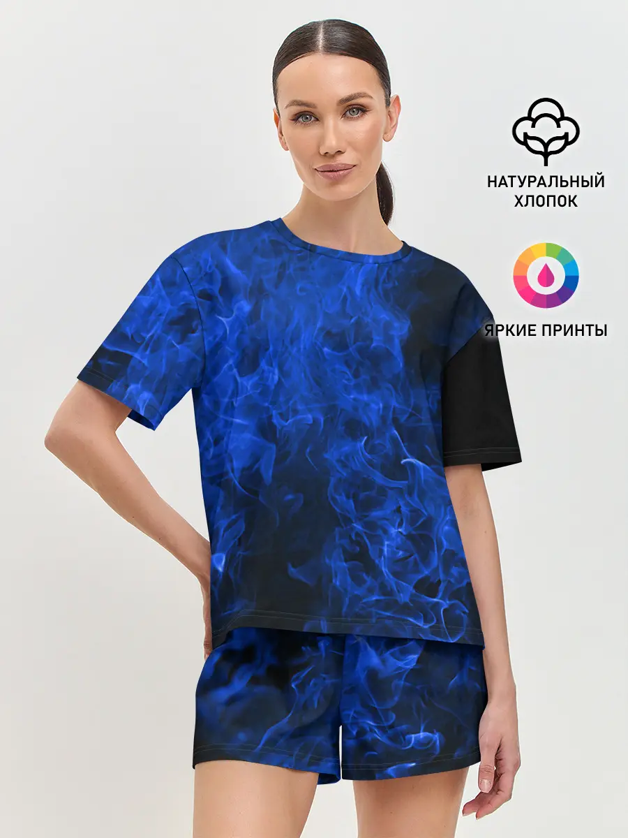 Женская пижама с шортами / Blue Fire