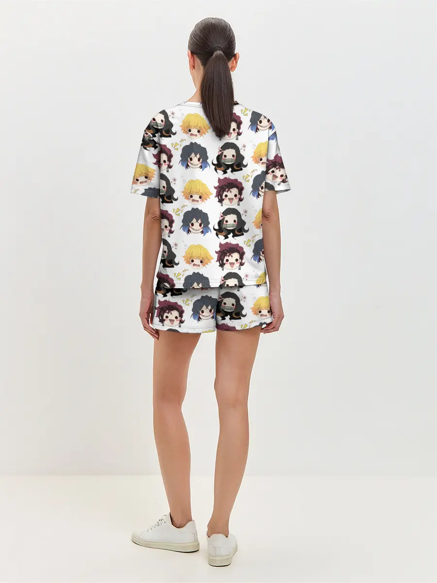 Женская пижама с шортами / Клинок, рассекающий демонов