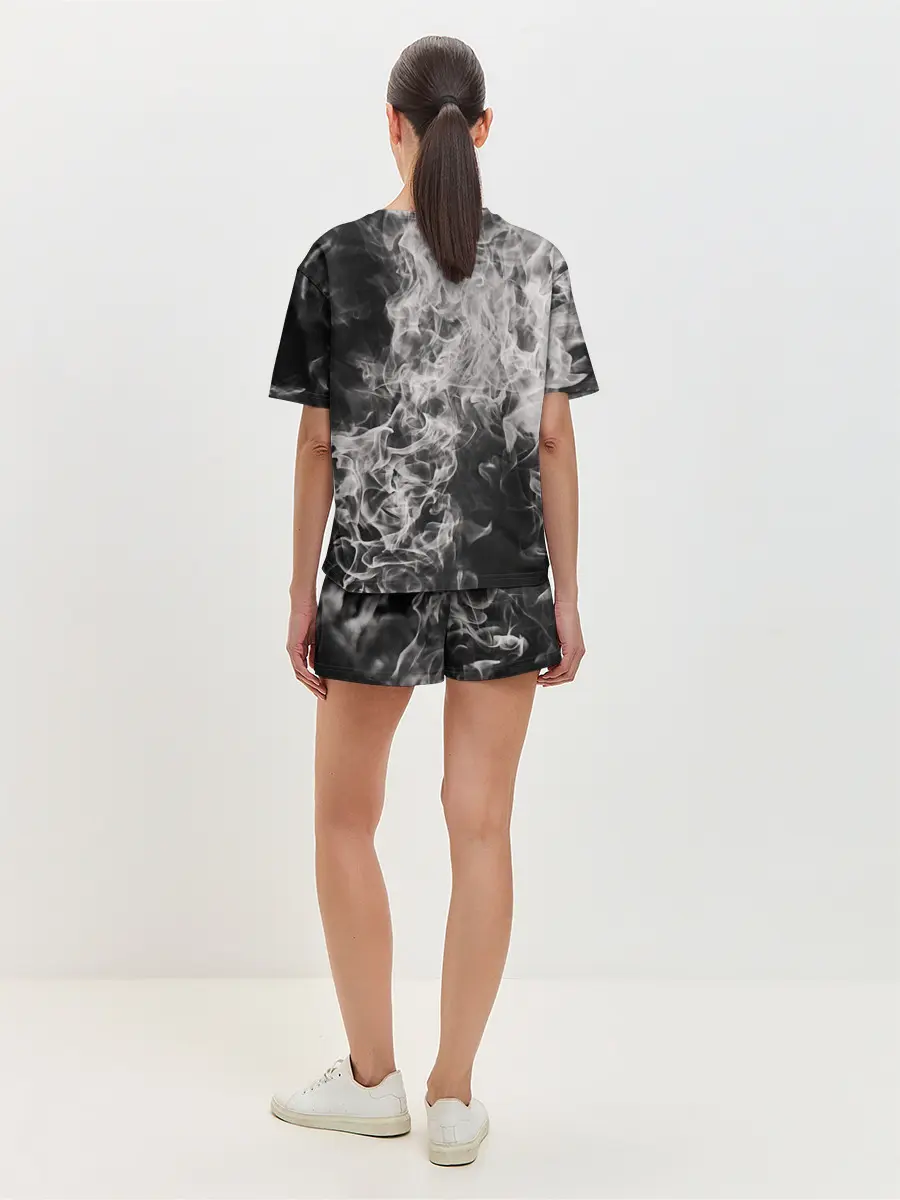 Женская пижама с шортами / Fire and Smoke