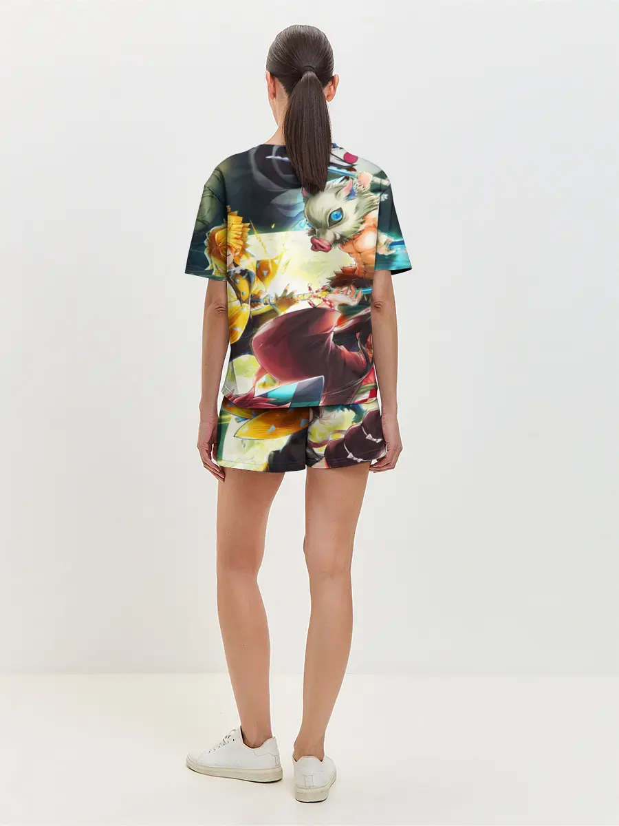 Женская пижама с шортами / КЛИНОК РАССЕКАЮЩИЙ ДЕМОНОВ ПЕРСОНАЖИ