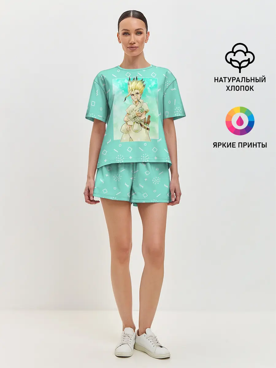 Женская пижама с шортами / Сэнку