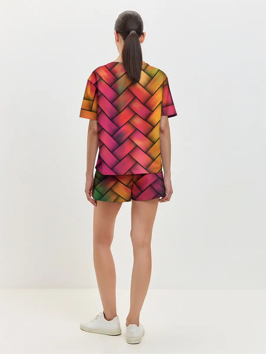 Женская пижама с шортами / Сплетение