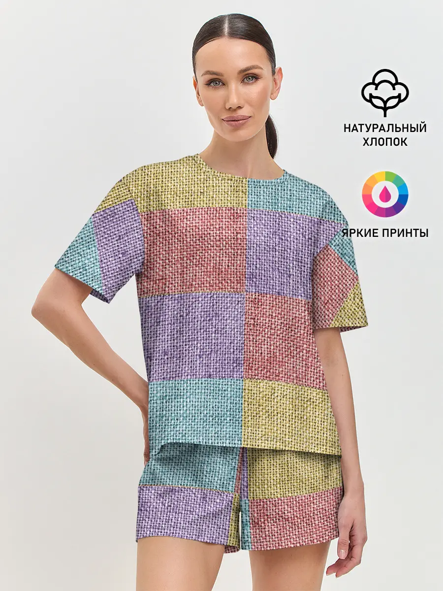 Женская пижама с шортами / Patchwork