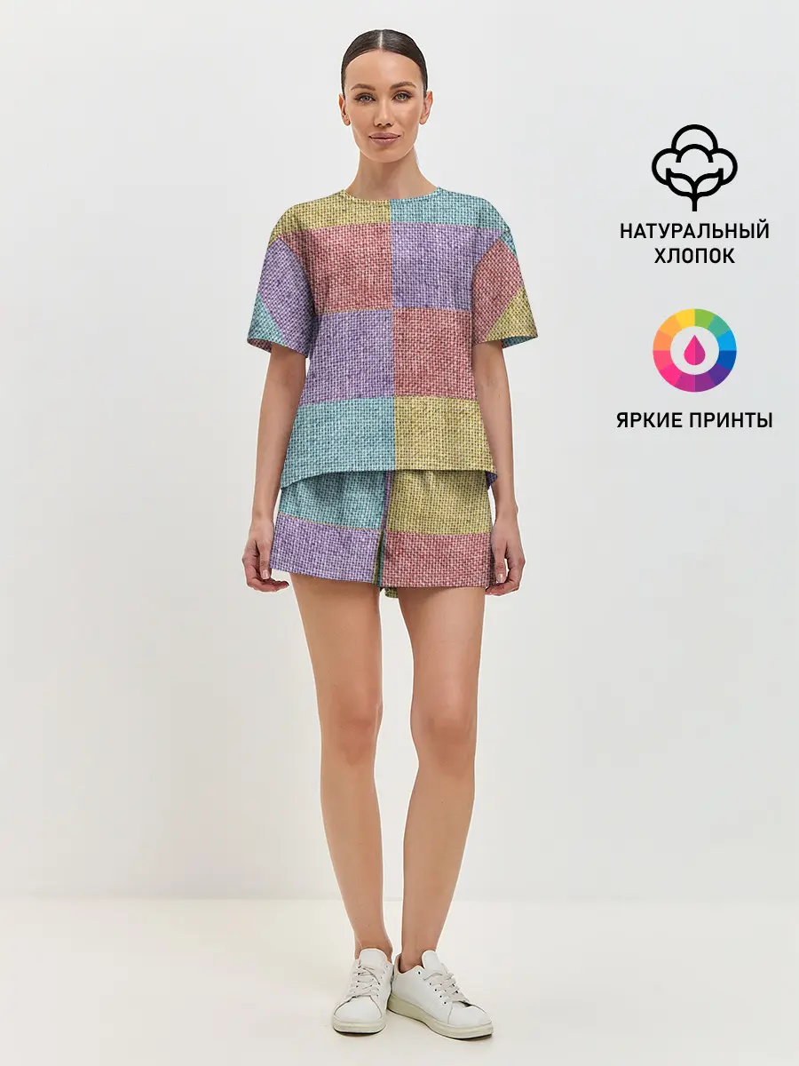 Женская пижама с шортами / Patchwork