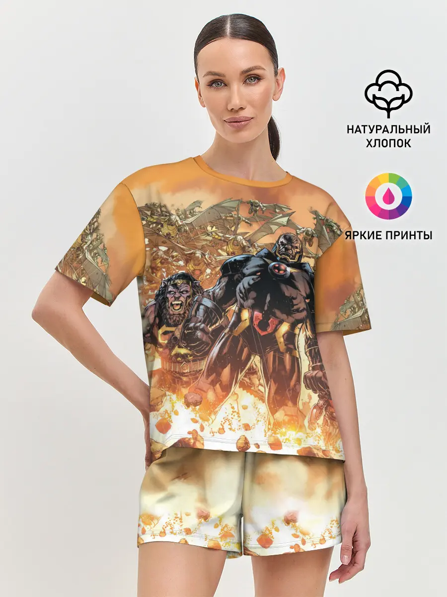 Женская пижама с шортами / Дарксайд и парадемоны