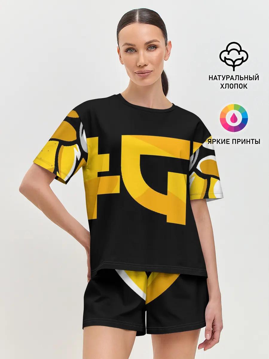 Женская пижама с шортами / Yellow Asia