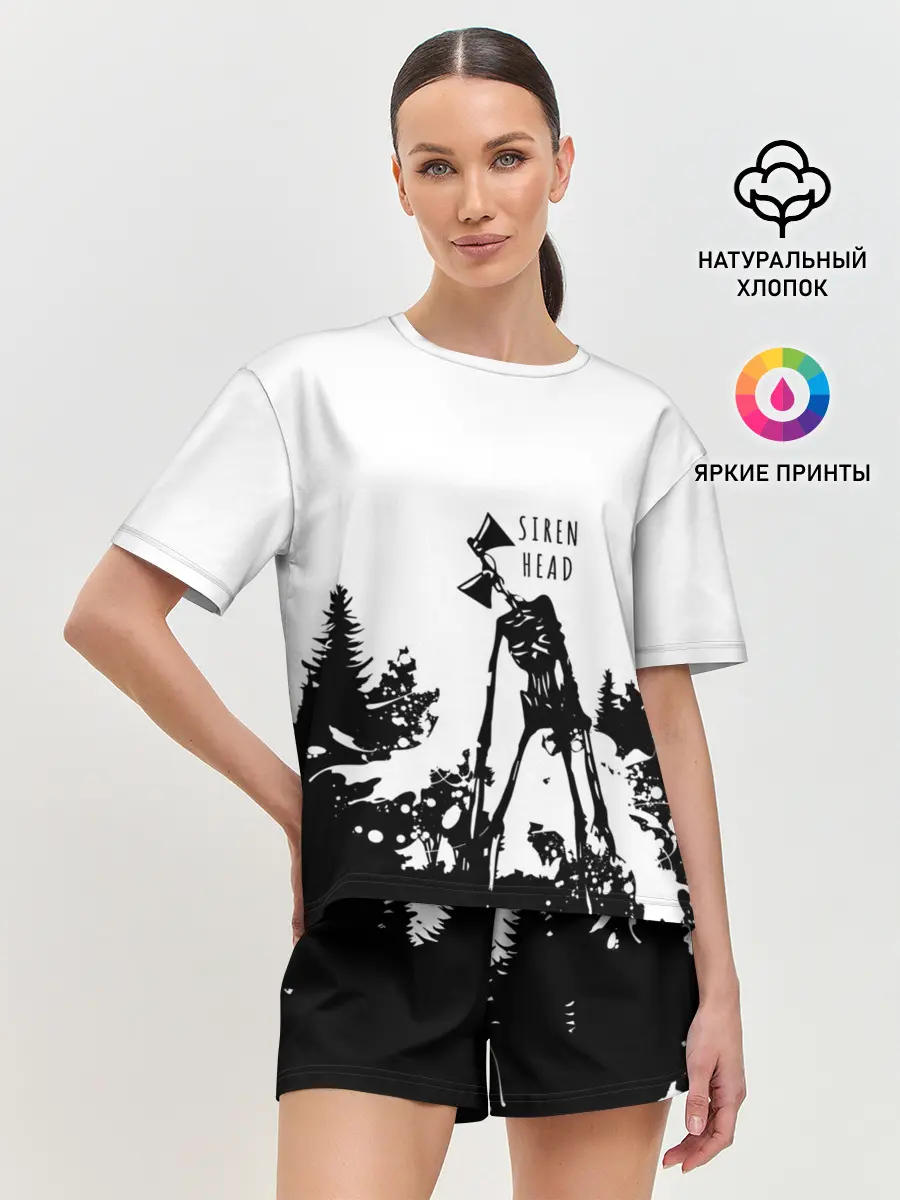 Женская пижама с шортами / Лес сиреноголового