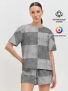 Женская пижама с шортами / Denim Patchwork