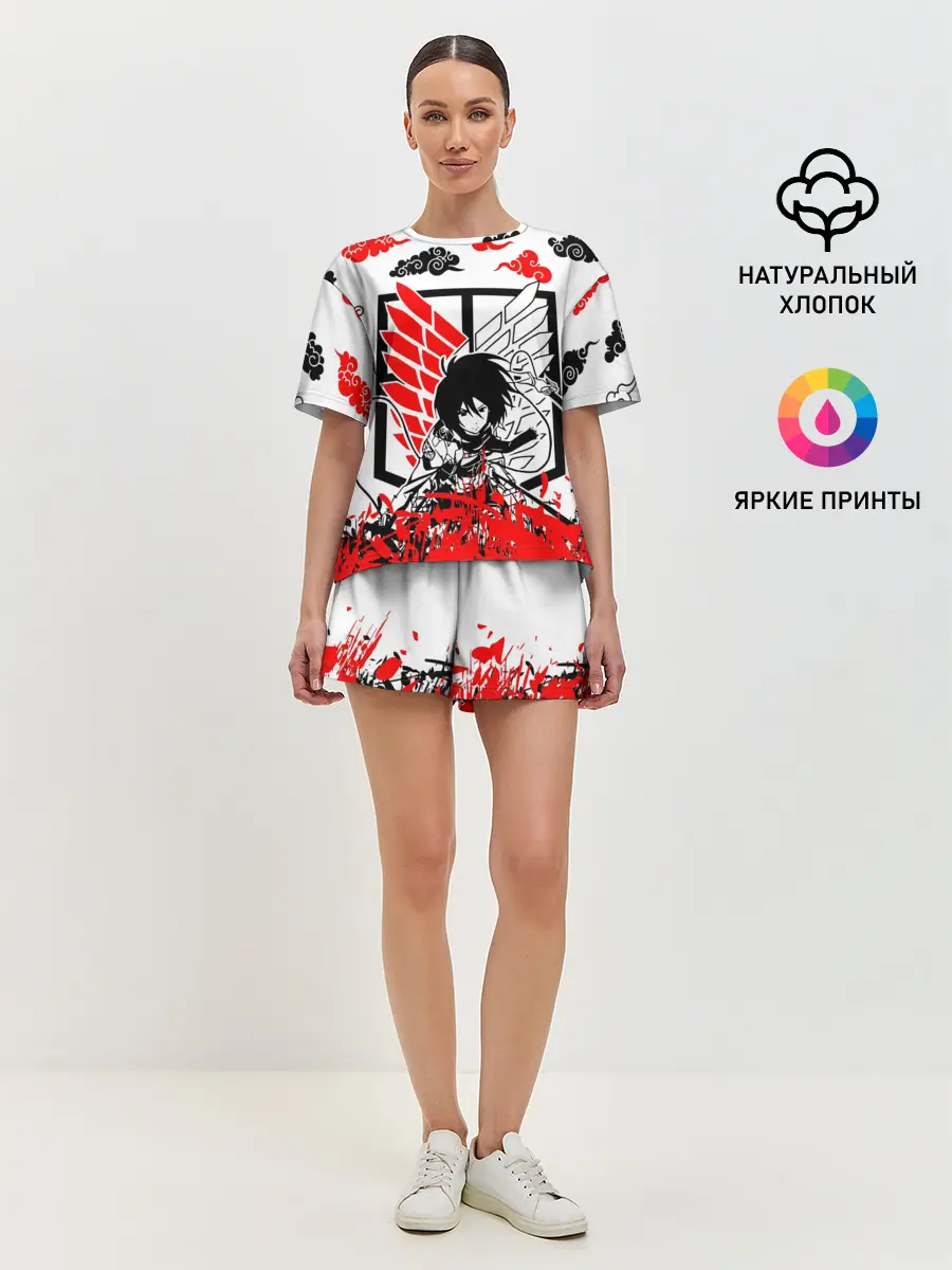 Женская пижама с шортами / МИКАСА АККЕРМАН