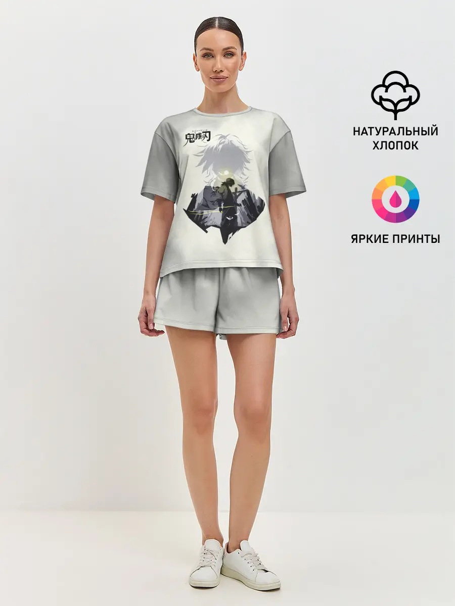 Женская пижама с шортами / Giyuu Tomiyoka Kimetsu no Yaib