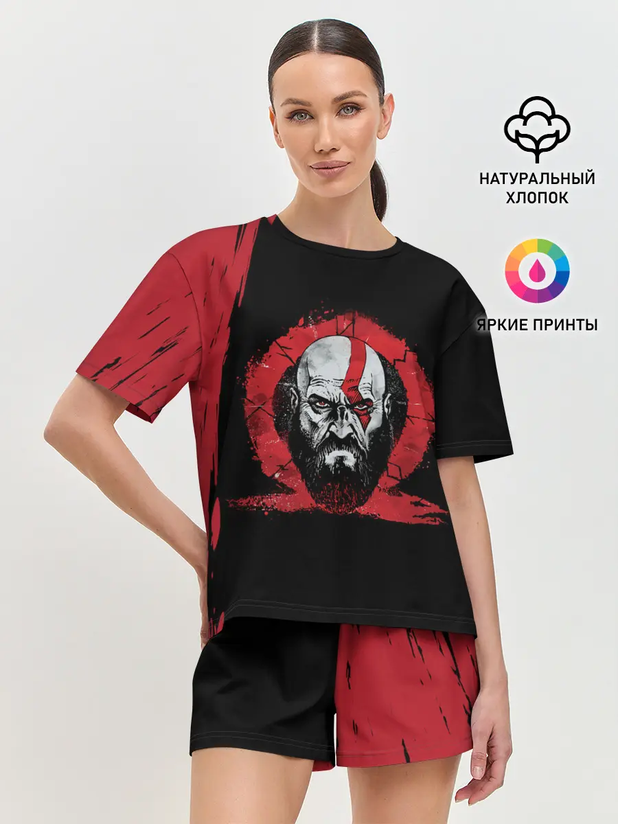 Женская пижама с шортами / Брутальный Кратос | GOW