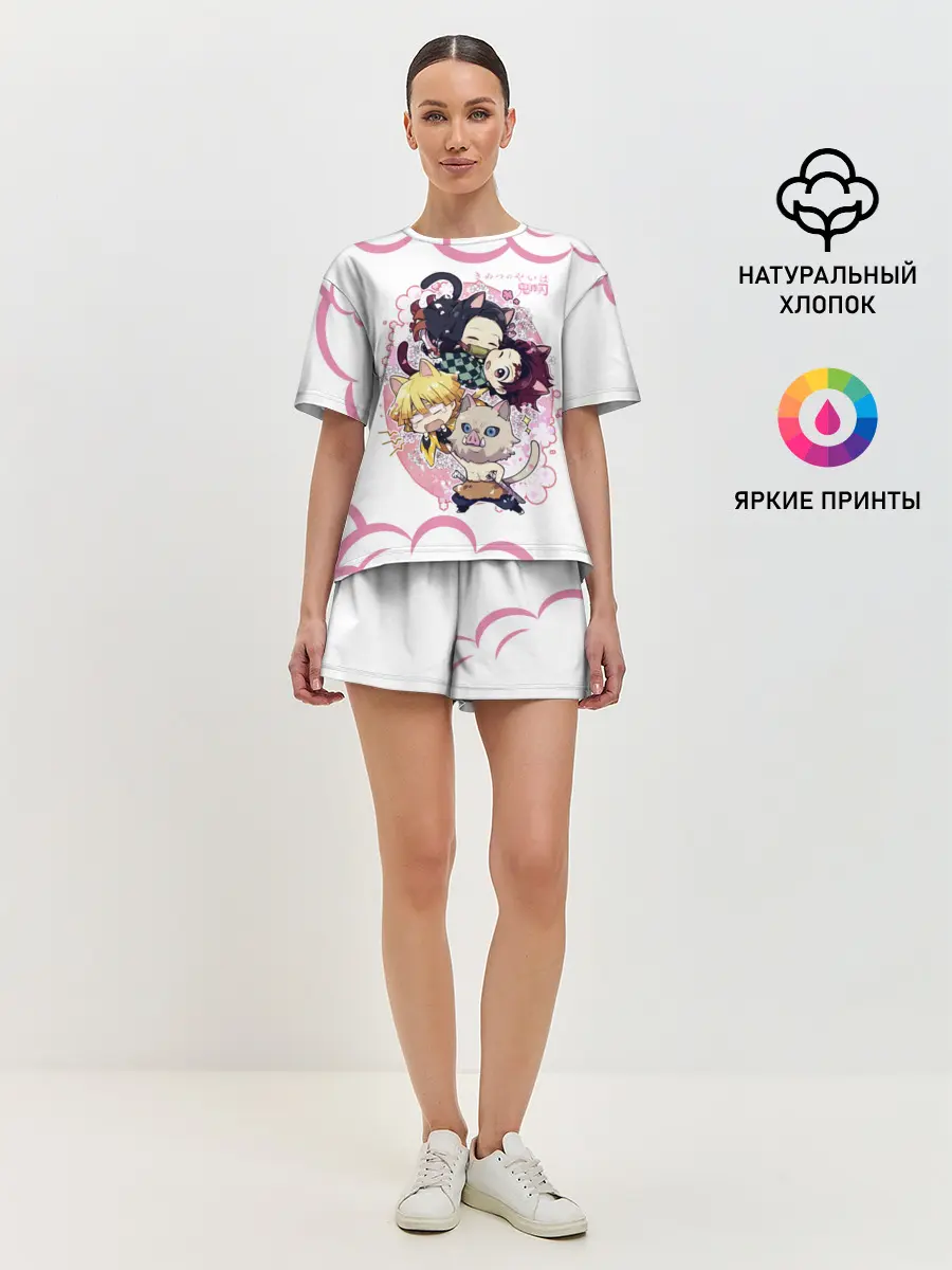 Женская пижама с шортами / Клинок, рассекающий демонов ПЕРСОНАЖИ