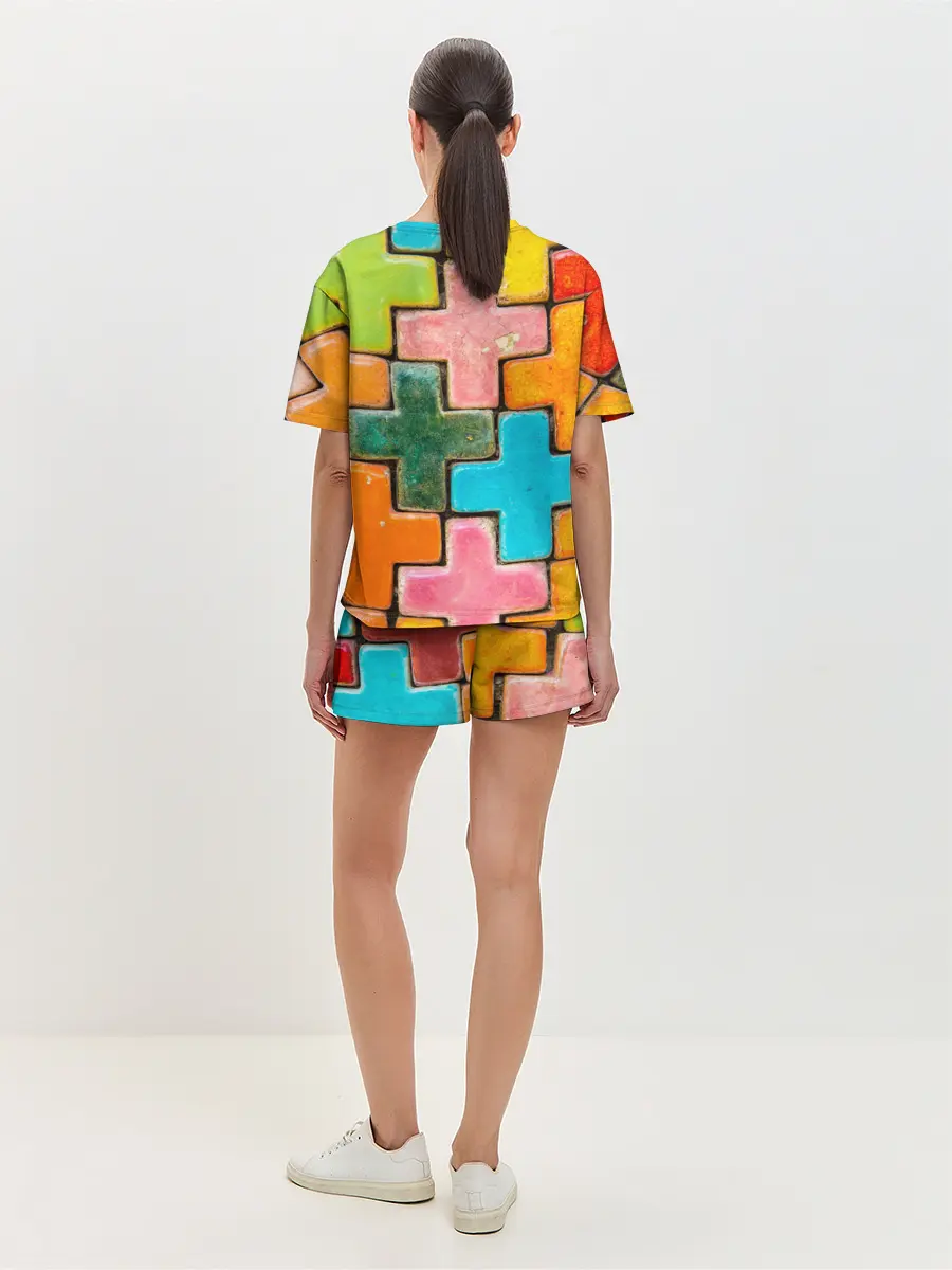 Женская пижама с шортами / Крестик