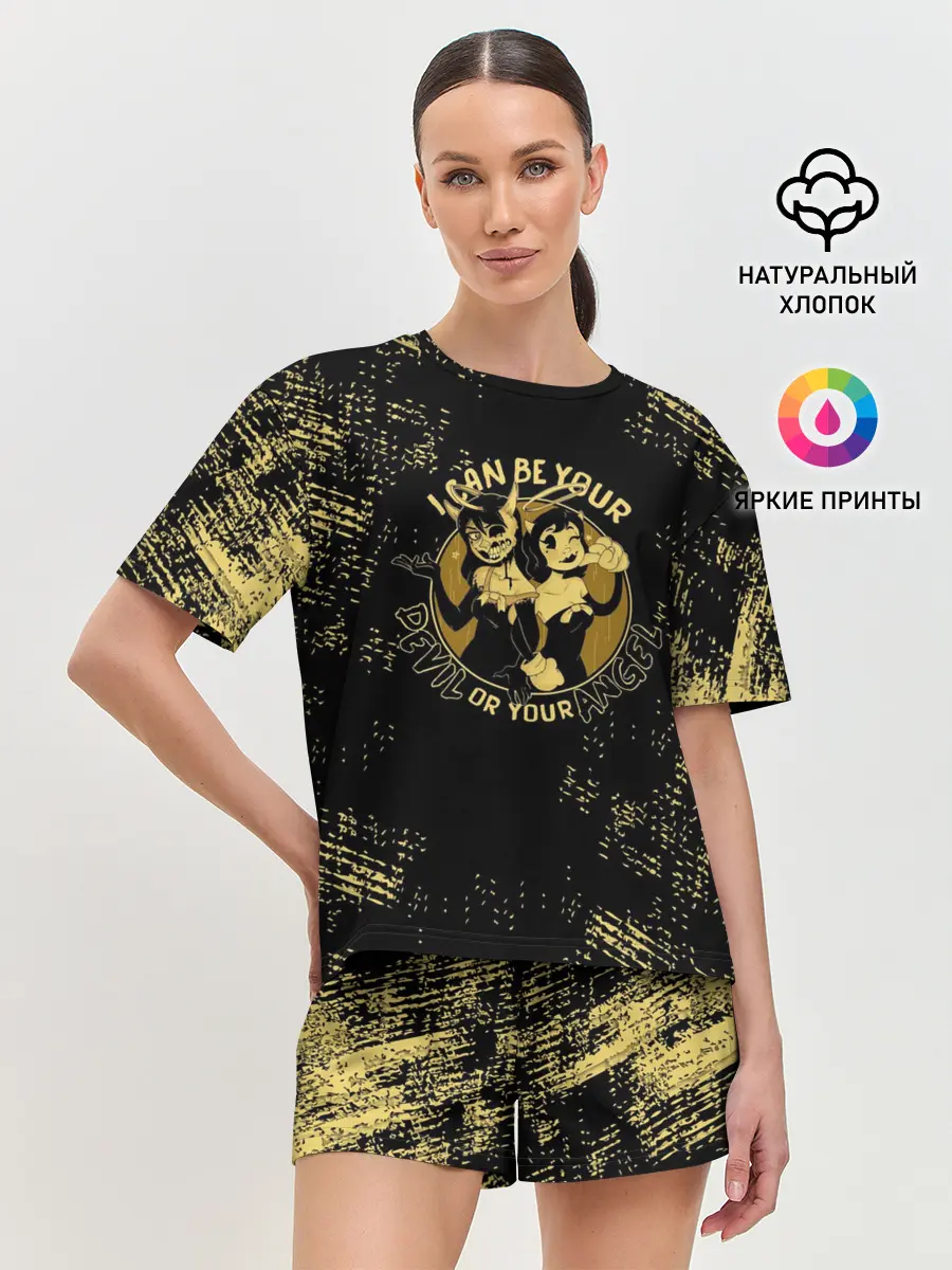 Женская пижама с шортами / Bendy And The Ink Machine