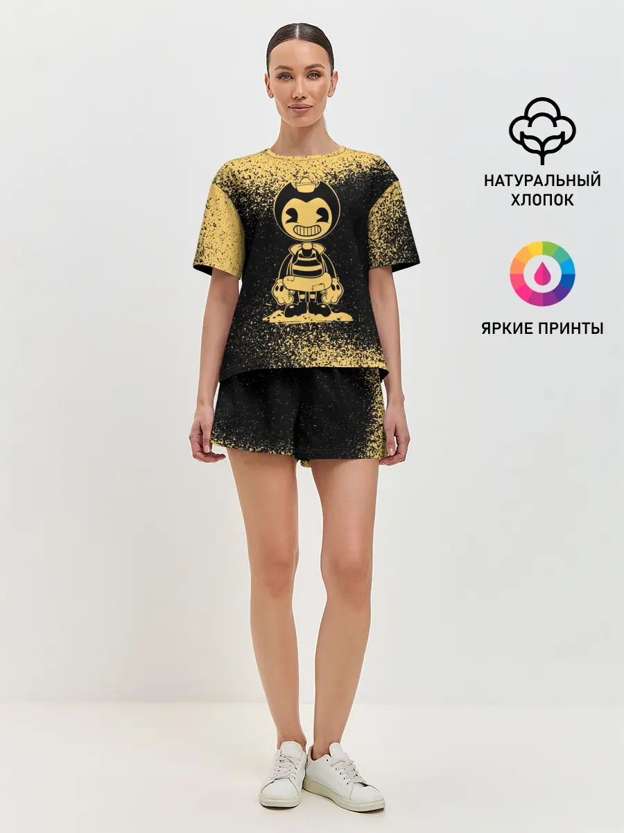 Женская пижама с шортами / Bendy And The Ink Machine