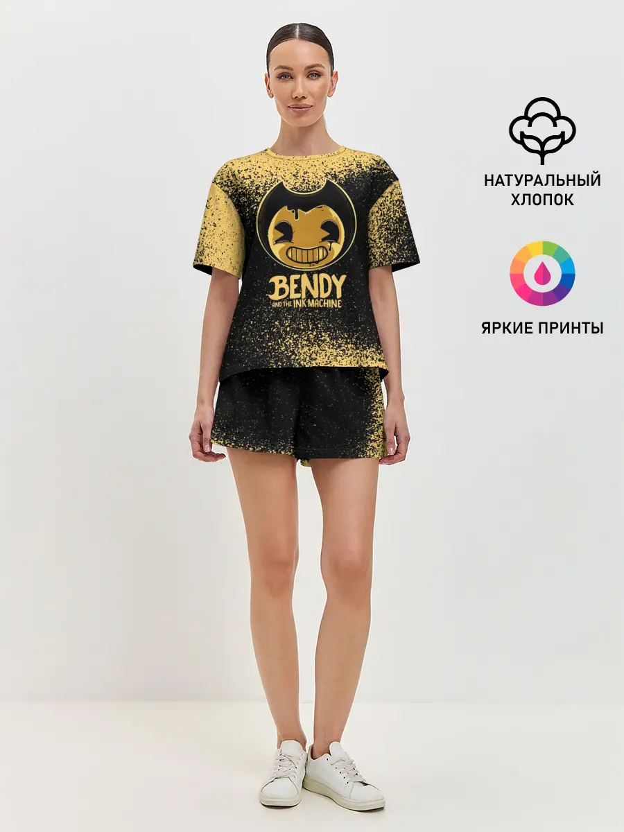 Женская пижама с шортами / Bendy And The Ink Machine