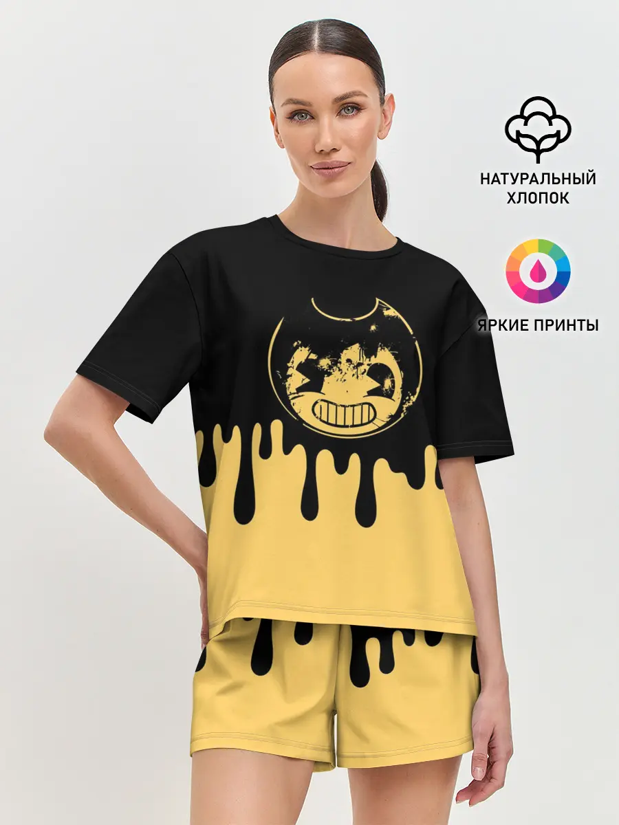 Женская пижама с шортами / Bendy And The Ink Machine