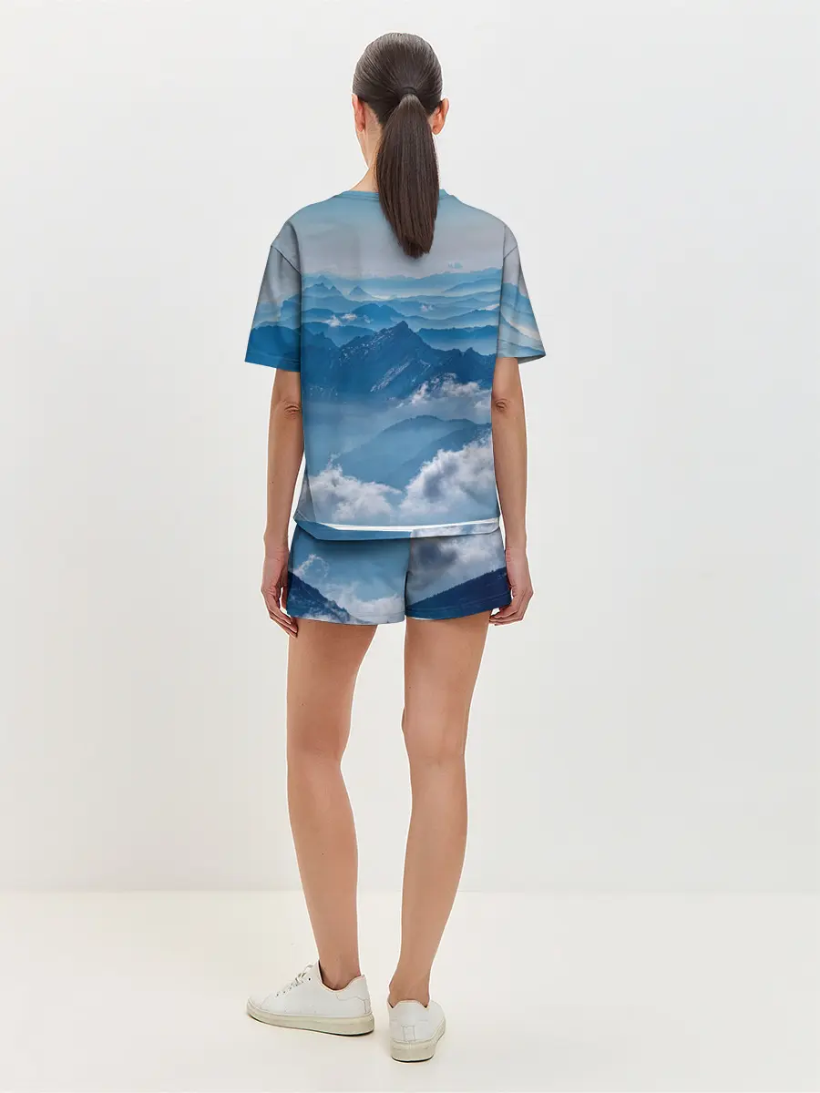 Женская пижама с шортами / Горы