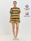 Женская пижама с шортами / Радуга