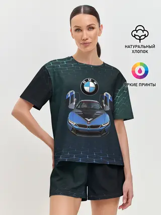 Женская пижама с шортами / BMW i8 Turbo тюнинговая.