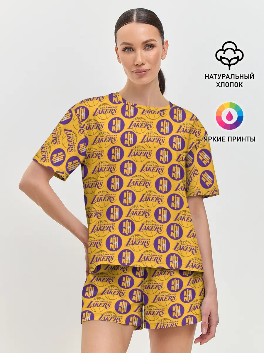 Женская пижама с шортами / LA LAKERS