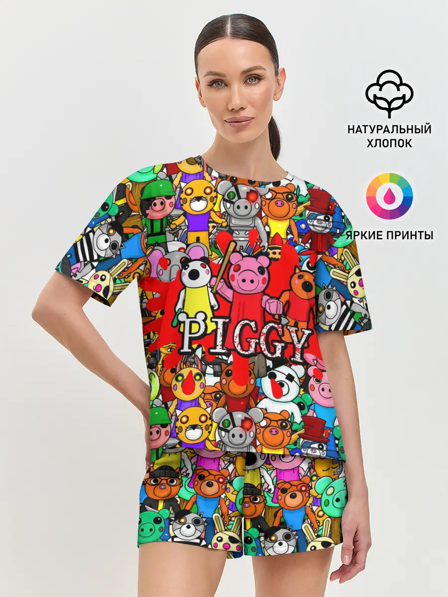 Женская пижама с шортами / ROBLOX PIGGY