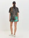Женская пижама с шортами / Palm glitch art