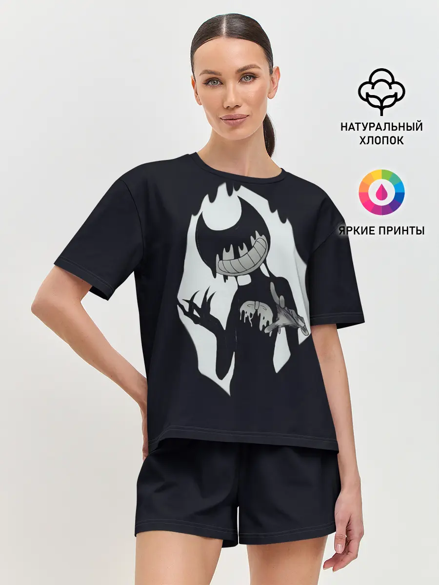 Женская пижама с шортами / Bendy And The Ink Machine