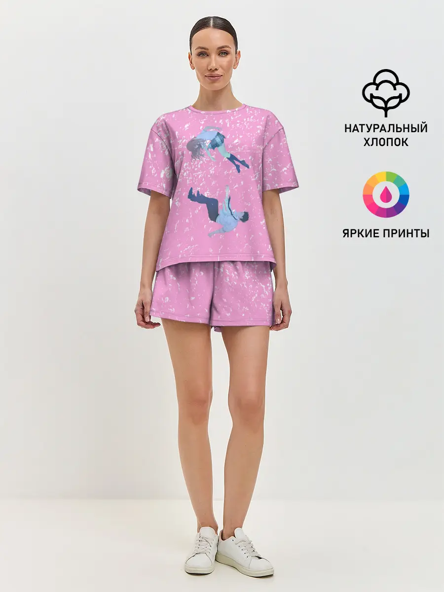 Женская пижама с шортами / Нисимия и Ишида парят в воздухе