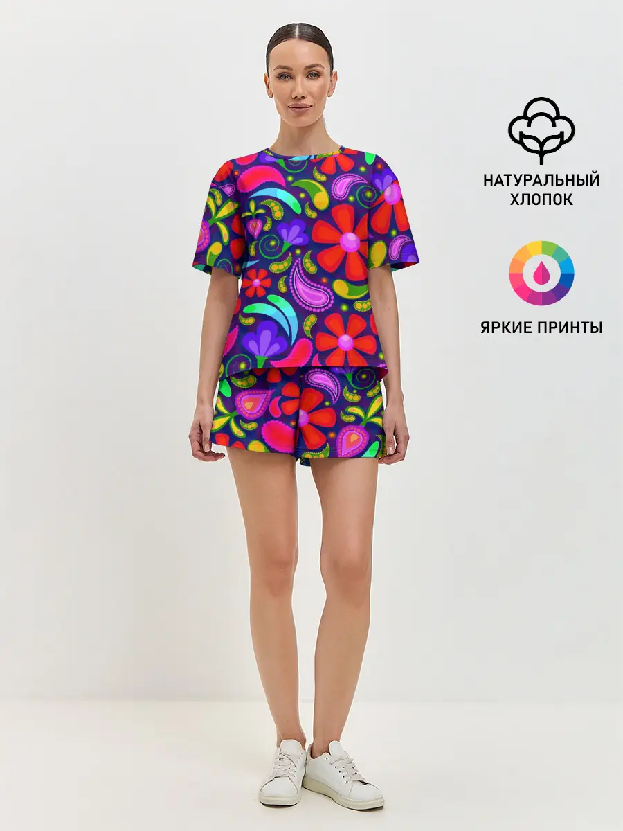 Женская пижама с шортами / Flower$$$