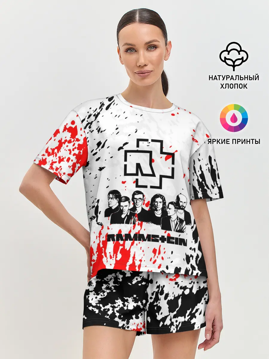 Женская пижама с шортами / RAMMSTEIN