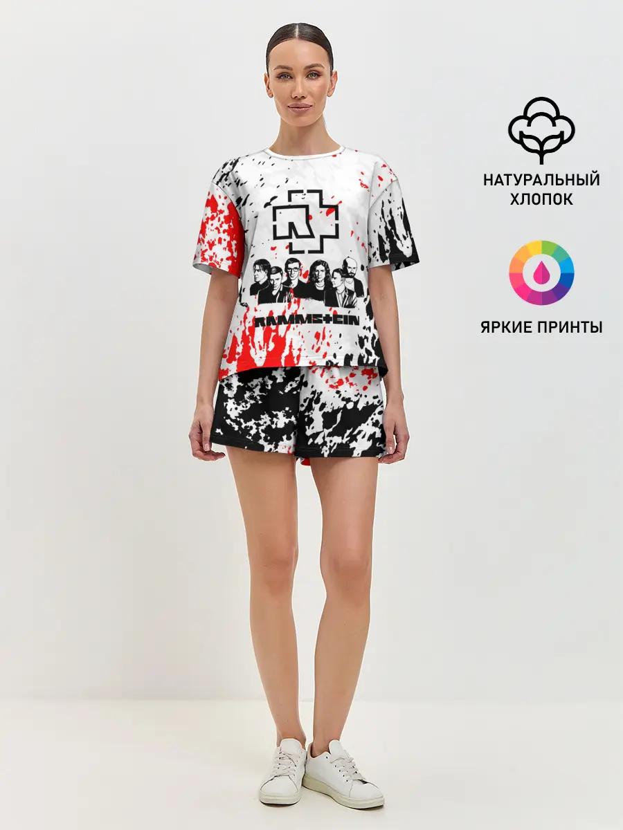 Женская пижама с шортами / RAMMSTEIN